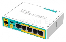 Маршрутизатор MikroTik RB750UPr2 hEX PoE lite 5x Ethernet, раздача PoE, 650 МГц ЦП, 64 МБ 5-портовый 100-Мбитный маршрутизатор с поддержкой PoE на 4-х портах