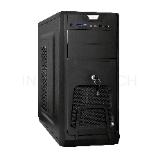 Корпус Miditower ExeGate EX283215RUS CP-603UB Black, ATX, <CP350W, 80mm>, 2*USB+2*USB3.0, Audio, замок блокировки кнопки питания