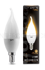 Лампа светодиодная GAUSS 104101107  LED Candle tailed E14 6.5W 2700K