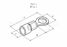Наконечник кольцевой изолированный ø 5.3 мм 0.5-1.5 мм² (НКи 1.5-5/НКи 1,25-5) красный REXANT
