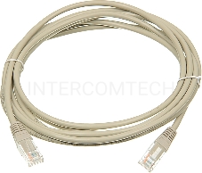 Кабель Патч-корд Lanmaster UTP TWT-45-45-3.0-GY вилка RJ-45-вилка RJ-45 кат.5е 3м серый ПВХ