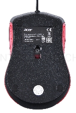 Мышь Acer OMW012 черный/красный оптическая (1200dpi) USB (3but)