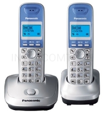 Телефон Panasonic KX-TG2512RUS (серебристый) {Доп трубка в комплекте,АОН, Caller ID,спикерфон на трубке,полифония}