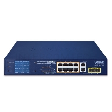 FGSD-1022VHP неуправляемый коммутатор с LCD PoE мниторингом 8-Port 10/100TX 802.3at PoE + 2-Port Gigabit TP/SFP combo Desktop Switch with LCD PoE Monitor (120W)