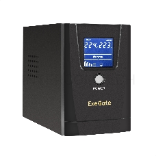 ИБП ExeGate Power Smart ULB-500.LCD.AVR.2SH <500VA/300W, LCD, AVR, 2*Schuko, металлический корпус, Black>