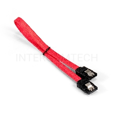 Кабель SATA ExeGate EX-CC-SATA-DATA-0.3L (7pin/7pin, металлические защелки, 0,3м)