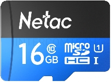 Флеш карта microSDHC 16GB Netac P500 <NT02P500STN-016G-S>  (без SD адаптера) 80MB/s