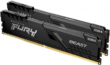 Память оперативная Kingston 32GB 3733MHz DDR4 CL19 DIMM (Kit of 2) 1Gx8 FURY Beast Black