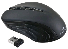 Мышь Oklick 545MW черный/черный оптическая (1600dpi) беспроводная USB (4but)