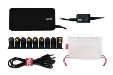 Адаптер для ноутбуков STM Dual DLU90, 90W, EU AC power cord& Car Cigaratte Plug, USB(2.1A)