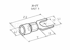 Наконечник вилочный изолированный 3.2 мм 0.5-1.5 мм² (НВи 1.5-3/НВи 1,25-3) красный REXANT