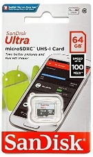 Флеш карта microSD 64GB SanDisk microSDXC Class 10 Ultra UHS-I 100MB/s