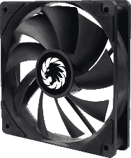 Кулер для корпуса ПК Gamemax GMX-WFBK-BK, 12CM black fan, black blade, 3pin+4Pin connector