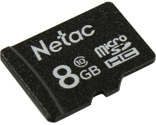 Флеш карта microSDHC 8GB Netac P500 <NT02P500STN-008G-S>  (без SD адаптера) 80MB/s