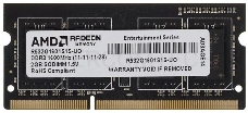 Модуль памяти AMD Radeon™ SO-DIMM DDR3 2GB 1600  R5 Entertainment Series Black R532G1601S1S-U Non-ECC, CL11, 1.5V, RTL