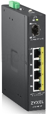 Коммутатор ZYXEL RGS100-5P, 5  Port unmanaged PoE Switch, 120 Watt PoE, DIN Rail, IP30, 12-58V DC