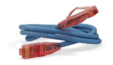 Патч-корд Hyperline U/­UTP, Cat.5е, LSZH, 1 м, синий 