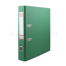 Регистратор картонный с PVC покрытием 355020-03 50мм, без окантовки, карман на корешке, цв. зеленый,