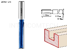 Фреза пазовая прямая с нижними подрезателями ПРОФЕССИОНАЛ (12х51х91 мм; хвостовик 12 мм) Зубр 28755-12-51