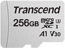 Флеш карта microSD 256GB Transcend microSDXC Class 10 UHS-I U3, V30, A1, (SD адаптер), TLC