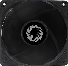 Кулер для корпуса ПК Gamemax GMX-WFBK-BK, 12CM black fan, black blade, 3pin+4Pin connector