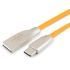 Кабель USB 2.0 Cablexpert CC-G-USBC01O-1M, AM/Type-C, серия Gold, длина 1м, оранжевый, блистер