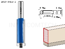 Фреза ЗУБР 28727-19-50.8-12  кромочная с нижним подшипником d= 19мм дл.-50.8мм хв.-12мм d-19мм