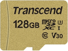 Флеш карта microSD 128GB Transcend microSDXC Ultimate UHS-I U3, V30, (SD адаптер), MLC