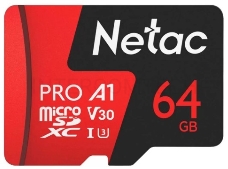 Флеш карта MicroSD card Netac P500 Extreme Pro 64GB, retail version w/SD adapter