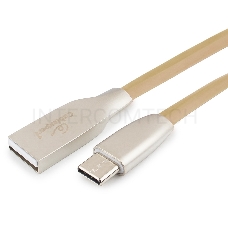 Кабель USB 2.0 Cablexpert CC-G-USBC01Gd-1M, AM/Type-C, серия Gold, длина 1м, золотой, блистер