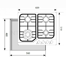 Панель варочная газовая LEX GVS 640 IX