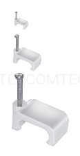 Скоба Iek USK21-12-020 12мм плоская пластиковая (20шт) ИЭК