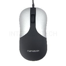 Мышь Гарнизон GM-215, USB, чип- Х, черный/серый, soft touch1000 DPI, 2кн.+колесо-кнопка