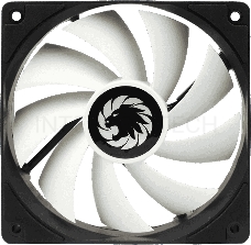Кулер для корпуса ПК Gamemax GMX-WFBK-WT, 12CM black fan, white blade, 3pin+4Pin connector