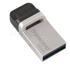 Флеш Диск Transcend 32GB JetFlash 880, USB 3.0 OTG ,Металл