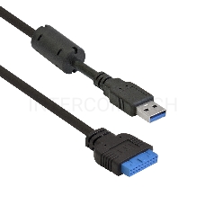 Планка USB на переднюю панель ExeGate U3H-621, 3,5, 2*USB3.0+1*TypeC+1*SD+TF card, черная, металл, подсоединение к мат. плате