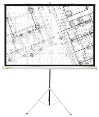 Экран Cactus 127x127см Triscreen CS-PST-127X127 1:1 напольный рулонный белый