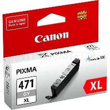 Картридж Canon CLI-471GY XL (0350C001), серый повышенной емкости, 11 мл, до 289 цв.фото 10х15, для Pixma iP7240/ MG5440/MG5740/MG6340/MG6840/MG7740/ TS5040/TS6040/TS8040/TS9040 (CLI-471XLGY / CLI-471XL GY)