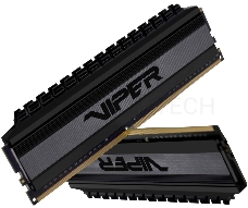 Оперативная память DDR 4 DIMM 8Gb (4GBx2) PC25600, 3200Mhz, PATRIOT BLACKOUT Kit (PVB48G320C6K) (retail)