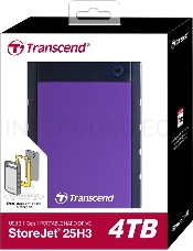 Внешний жесткий диск 4.0Tb Transcend Portable HDD StoreJet 2.5 (TS4TSJ25H3P) USB3.0 Durable anti-shoc