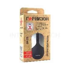 Мышь Гарнизон GM-215, USB, чип- Х, черный/серый, soft touch1000 DPI, 2кн.+колесо-кнопка