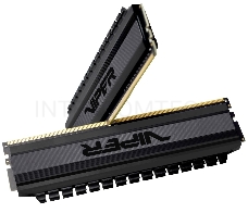 Оперативная память DDR 4 DIMM 8Gb (4GBx2) PC25600, 3200Mhz, PATRIOT BLACKOUT Kit (PVB48G320C6K) (retail)