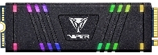 Накопитель SSD Patriot Viper VPR400 512GB, M.2 2280, VPR400-512GM28H, PCIe 4x4, NVMe, TLC, RGB, 4600/3600, heatshield, RET