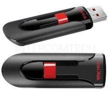 Флеш Диск Sandisk 64Gb Cruzer Glide SDCZ60-064G-B35 USB2.0 черный/красный