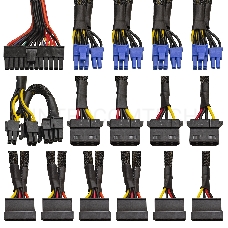 Серверный БП 800W ExeGate EX292212RUS ServerPRO-800RADS (ATX, for 3U+ cases, APFC, КПД 80% (80 PLUS), 14cm fan, 24pin, 2(4+4)pin, PCIe, 5xSATA, 4xIDE, FDD, Cable Management, black)