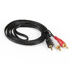 Кабель аудио ExeGate EX-CCA-458-1.5 (3.5mm Jack M/2xRCA M, 1,5м, позолоченные контакты)