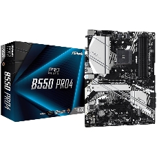 Плата материнская Asrock B550 PRO4 Soc-AM4 AMD B550 4xDDR4 ATX AC`97 8ch(7.1) GbLAN RAID+VGA+HDMI