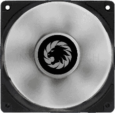 Кулер для корпуса ПК Gamemax GMX-WFBK-WT, 12CM black fan, white blade, 3pin+4Pin connector
