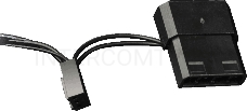 Кулер для корпуса ПК Gamemax GMX-WFBK-WT, 12CM black fan, white blade, 3pin+4Pin connector