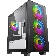 Компьютерный корпус, без блока питания mATX Gamemax Aero Mini mATX case, black, w/o PSU, w/1xUSB3.0+1xUSB2.0, w/3x12cm ARGB front fans GMX-12-Rainbow-D), w/1x12cm ARGB rear fan (GMX-12-Rainbow-D)